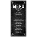 Menu Card with Chalkboard Print Design Daiquiri Green (Pack of 1)-Reception Stationery-White-JadeMoghul Inc.