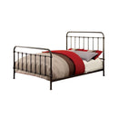 Metal California King size Platform Bed with Headboard & footboard, Deep Bronze