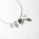 Metal Gifts & Accessories Cheap Personalized Gifts English Rose Bracelet With Rose Quartz Stones Treat Gifts