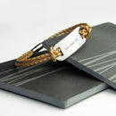 Metal Gifts & Accessories Personalized Gifts For Him Statement Leather Bracelet in Sandstone Treat Gifts