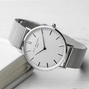 Metal Gifts & Accessories Personalized Watches Metallic Mesh Strapped Watch With White Dial Treat Gifts