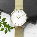 Metal Gifts & Accessories Personalized Watches Yellow Gold Mesh Strapped Watch Treat Gifts
