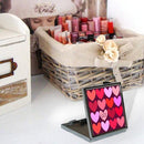 Metal Gifts & Accessories Unique Personalized Gifts Love Hearts Compact Mirror-in Purple Treat Gifts