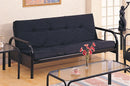 Metallic Adjustable Futon Frame without Mattress, Black