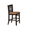 Metropolis Cottage Pub Chair Expresso, Set Of 2-Armchairs and Accent Chairs-Espresso-Microfiber Solid Wood Wood Veneer & Others-JadeMoghul Inc.