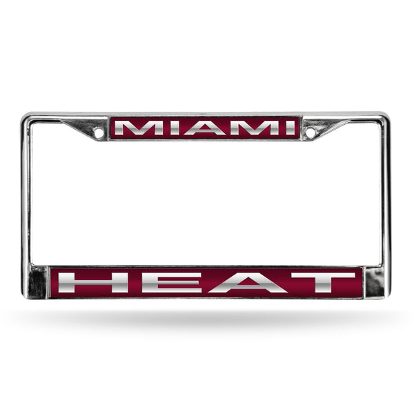 Subaru License Plate Frame Miami Heat Red Laser Chrome Frame
