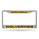 Mustang License Plate Frame Michigan Laser Chrome Frame