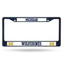 BMW License Plate Frame Michigan Navy Colored Chrome Frame