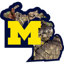 Michigan Wolverines State Decal w/Mossy Oak Camo-Automotive Accessories-JadeMoghul Inc.