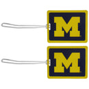Michigan Wolverines Vinyl Luggage Tag, 2pk-Luggage Accessories-JadeMoghul Inc.