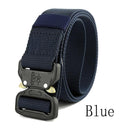 Military Equipment Army Tactical Belt Men Thicken Metal Buckle Sturdy Nylon Belt Combat Belts-Blue-JadeMoghul Inc.