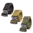 Military Equipment Army Tactical Belt Men Thicken Metal Buckle Sturdy Nylon Belt Combat Belts-Khaki-JadeMoghul Inc.