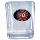 Military, Patriotic & Firefighter - Firefighter Maltese Cross Shot Glass-Beverage Ware,Shot Glasses,Square Shot Glasses,Military, Patriotic & Firefighter Square Shot Glasses-JadeMoghul Inc.