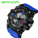 Military Watch For Men / Waterproof Sports Watch-blue black-JadeMoghul Inc.