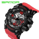 Military Watch For Men / Waterproof Sports Watch-red black-JadeMoghul Inc.