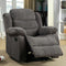 Millville Traditional Style Gray Recliner-Recliner Chairs-Gray-Polyester Wood-JadeMoghul Inc.