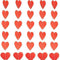 Mini Paper Heart Banner - Red (Pack of 1)-Wedding Reception Decorations-JadeMoghul Inc.