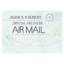 Mini Suitcase Wishing Well Personalized Sign Teal Breeze (Pack of 1)-Wedding Reception Accessories-Teal Breeze-JadeMoghul Inc.