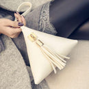 Mini Tassel Clutch - Leather Bag - Designer Purse Women Handbag-Beige-Mini(Max Length<20cm)-JadeMoghul Inc.