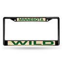 Lexus License Plate Frame Minnesota Wild Black Laser Chrome Frame