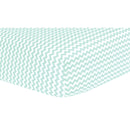 Mint Chevron Fitted Crib Sheet-CC MINT-JadeMoghul Inc.