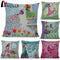 Miracille Square 18" Flowers Girls Printed Cartoon Sofa Throw Cushions Butterfly Living Room Decorative Pillows Without Filling-1-45x45cm-JadeMoghul Inc.