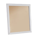 Mirror With Pine Wood Framing, White-Wall Mirrors-White-Pine Wood Particle Board MDF Birch Veneer-JadeMoghul Inc.