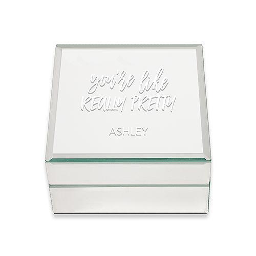 Mirrored Jewelry Box (Pack of 1)-Personalized Gifts for Women-JadeMoghul Inc.