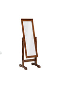 Mirrors Big Mirror 22" X 22.5" X 59" Mocha Rubberwood Rectangle Mirror 6260 HomeRoots