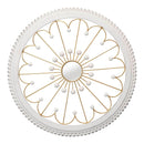 Mirrors Decorative Mirrors - 23.75" X 1.5" X 23.75" White Metal Mdf Wood Mirror Wall Decor HomeRoots