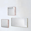 Mirrors Decorative Mirrors - 40" x 40" x 4" Clear Steel Glass Mirror HomeRoots
