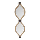 Mirrors Decorative Mirrors - 8.27" X 0.98" X 28.35" Natural Wood Mdf Mirror Metal Wall Mirror HomeRoots