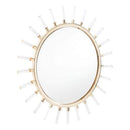 Mirrors Vanity Mirror - 34.6" X 1" X 34.6" Sunlight Gold Mirror HomeRoots