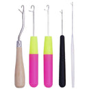 MIUSIE 5pcs/Set Plastic Crochet Needle Braiding Latch Hook Weaving Hair  Dreading Hooks Tool For Braid Craft Hand Sewing Needles AExp