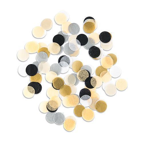 Mixed Metallics Jumbo Party Tissue Confetti - Gold, Silver, Black (Pack of 1)-Celebration Party Supplies-JadeMoghul Inc.