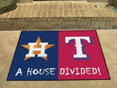 Large Rugs MLB Astros Rangers House Divided Rug 33.75"x42.5"