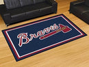 5x8 Rug MLB Atlanta Braves 5'x8' Plush Rug