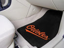 Car Mats MLB Baltimore Orioles 2-pc Carpeted Front Car Mats 17"x27"