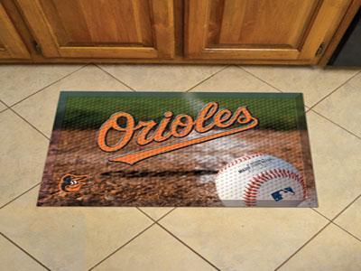 Outdoor Welcome Mats MLB Baltimore Orioles Scraper Mat 19"x30" Ball