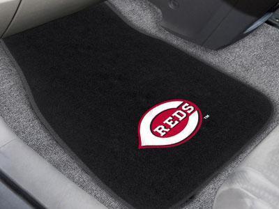 Rubber Car Mats MLB Cincinnati Reds 2-pc Embroidered Car Mat Set