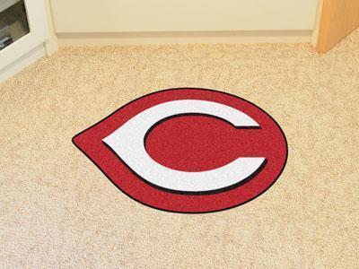 Custom Size Rugs MLB Cincinnati Reds Mascot Custom Shape Mat