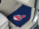 Car Mats MLB Cleveland Indians 2-pc Carpeted Front Car Mats 17"x27"