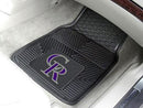 Custom Car Mats MLB Colorado Rockies 2-pc Vinyl Front Car Mats 17"x27"