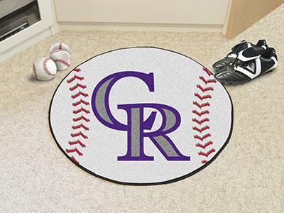 Round Rugs MLB Colorado Rockies Baseball Mat 27" diameter