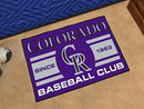 Indoor Outdoor Rugs MLB Colorado Rockies Baseball Club Starter Rug 19"x30"