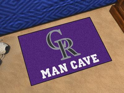 Indoor Outdoor Rugs MLB Colorado Rockies Man Cave Starter Rug 19"x30"