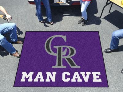 BBQ Mat MLB Colorado Rockies Man Cave Tailgater Rug 5'x6'