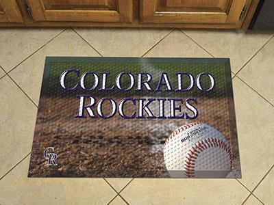 Welcome Mat MLB Colorado Rockies Scraper Mat 19"x30" Ball