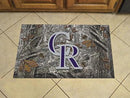 Welcome Door Mat MLB Colorado Rockies Scraper Mat 19"x30" Camo