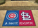 Large Area Rugs Cheap MLB Cubs Cardinals House Divided Rug 33.75"x42.5"